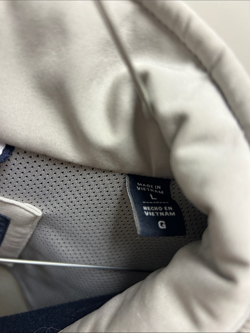 Tommy Hilfiger Two-Tone Navy and Light beige Zip-Front Jacket image 3